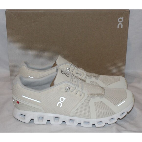 ON CLOUD CLOUD 5 MEN'S RUNNING ATHLETIC SHOES CREAM SAND NIB - Picture 1 of 9